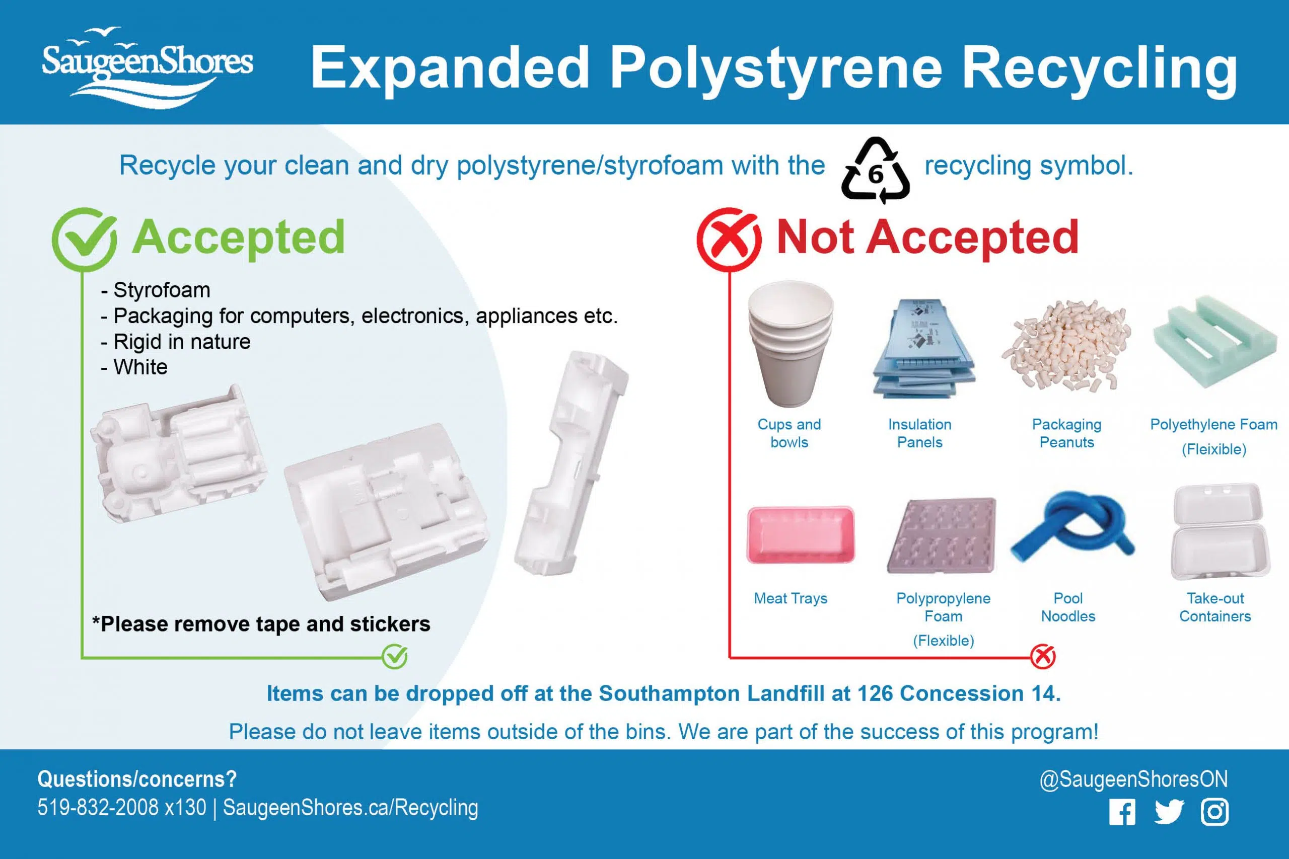 Styrofoam Recycling Pilot Project In Saugeen Shores