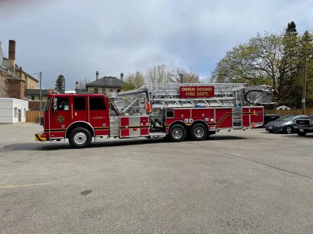 Owen Sound Fire Department Gets New Aerial Platform Fire Truck