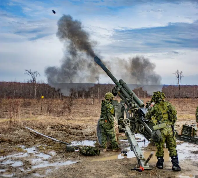 Artillery Training At Meaford Base This Weekend