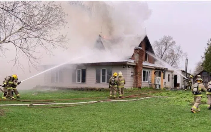 Springwater House Damaged By Fire.