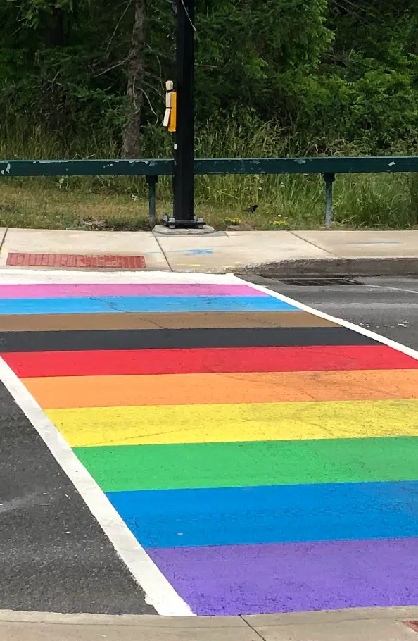 Owen Sound Police Seek Tips After New Rainbow Crosswalk "Intentionally Defaced"