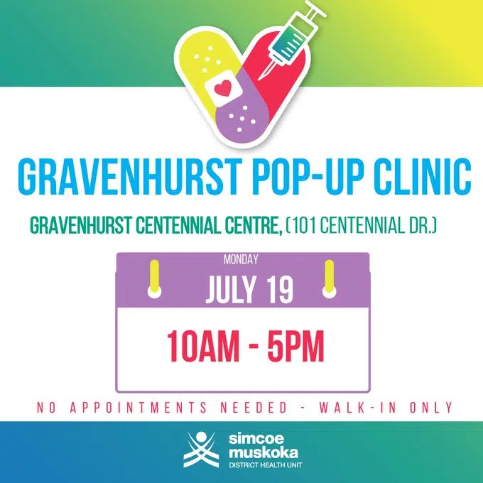Walk-In COVID-19 Vaccine Clinic In Gravenhurst Today