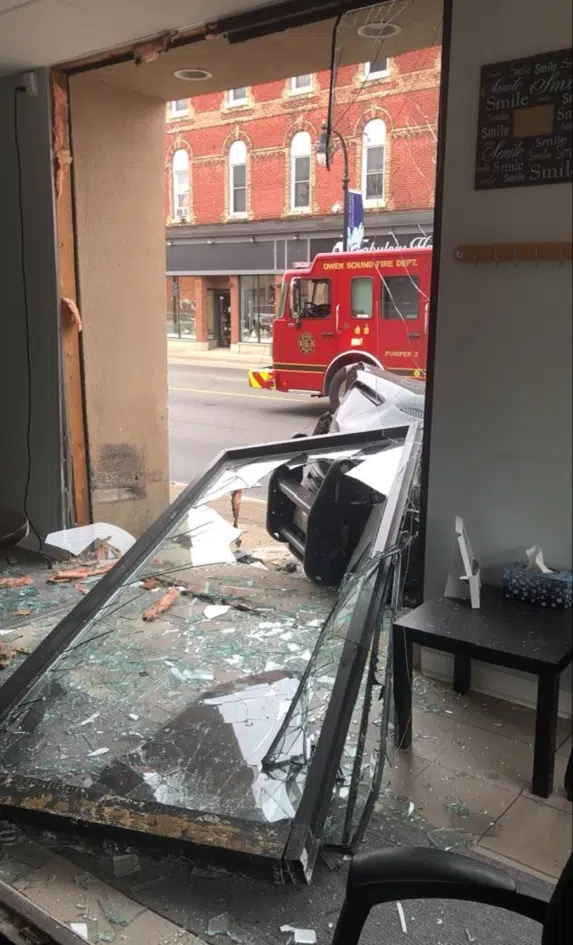 Man Charged After Crashing Vehicle Into Building In Downtown Owen Sound