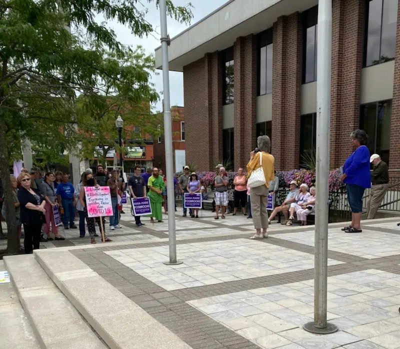 Anti-Vaccine, Vaccine Passport Protest Held In Owen Sound