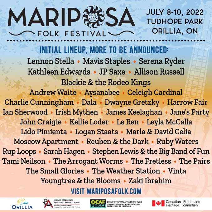 Mariposa Folk Festival Reveals Initial 2022 Line-Up