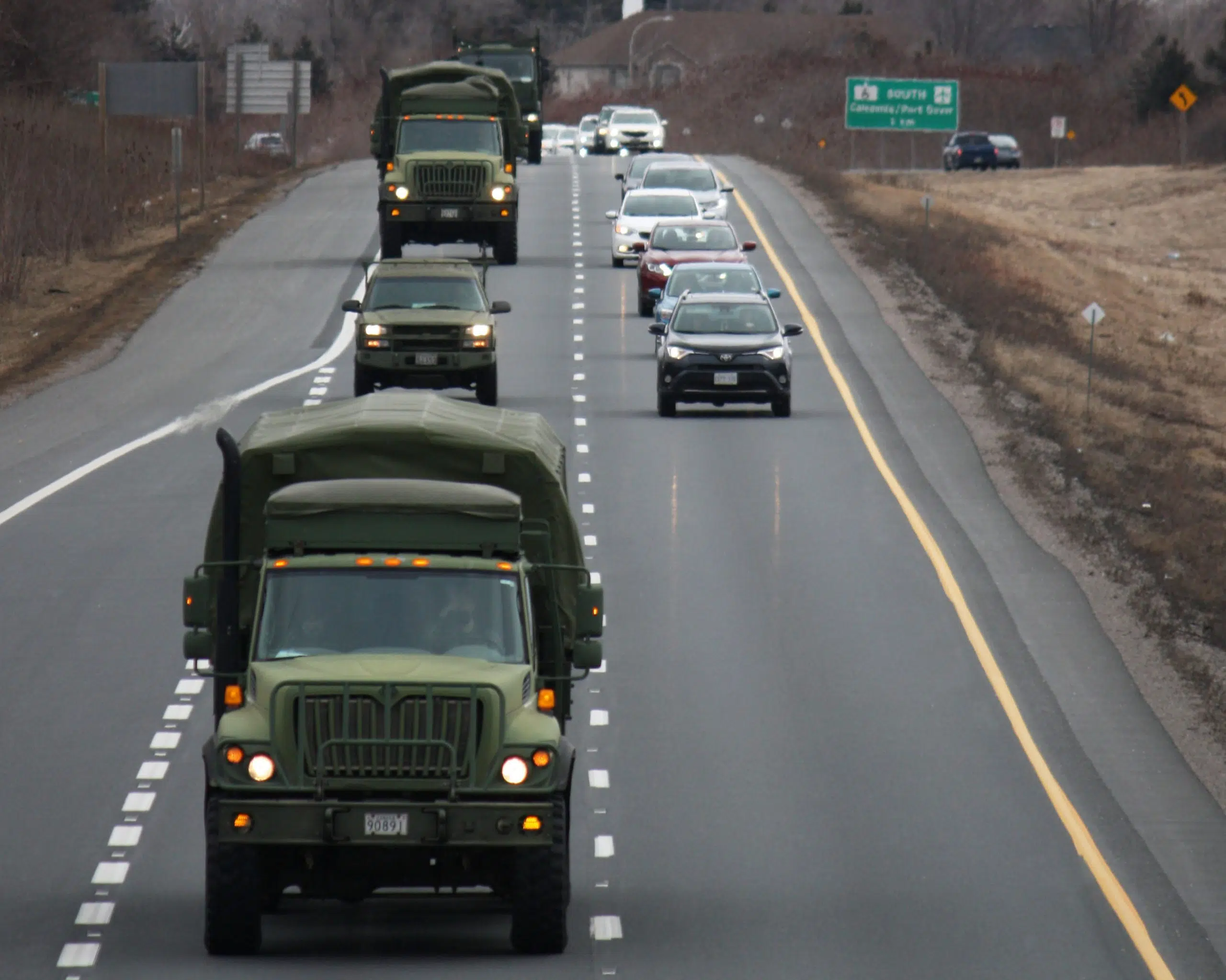 Canadian Army Training On Barrie, Collingwood and Wasaga Beach Area Roads