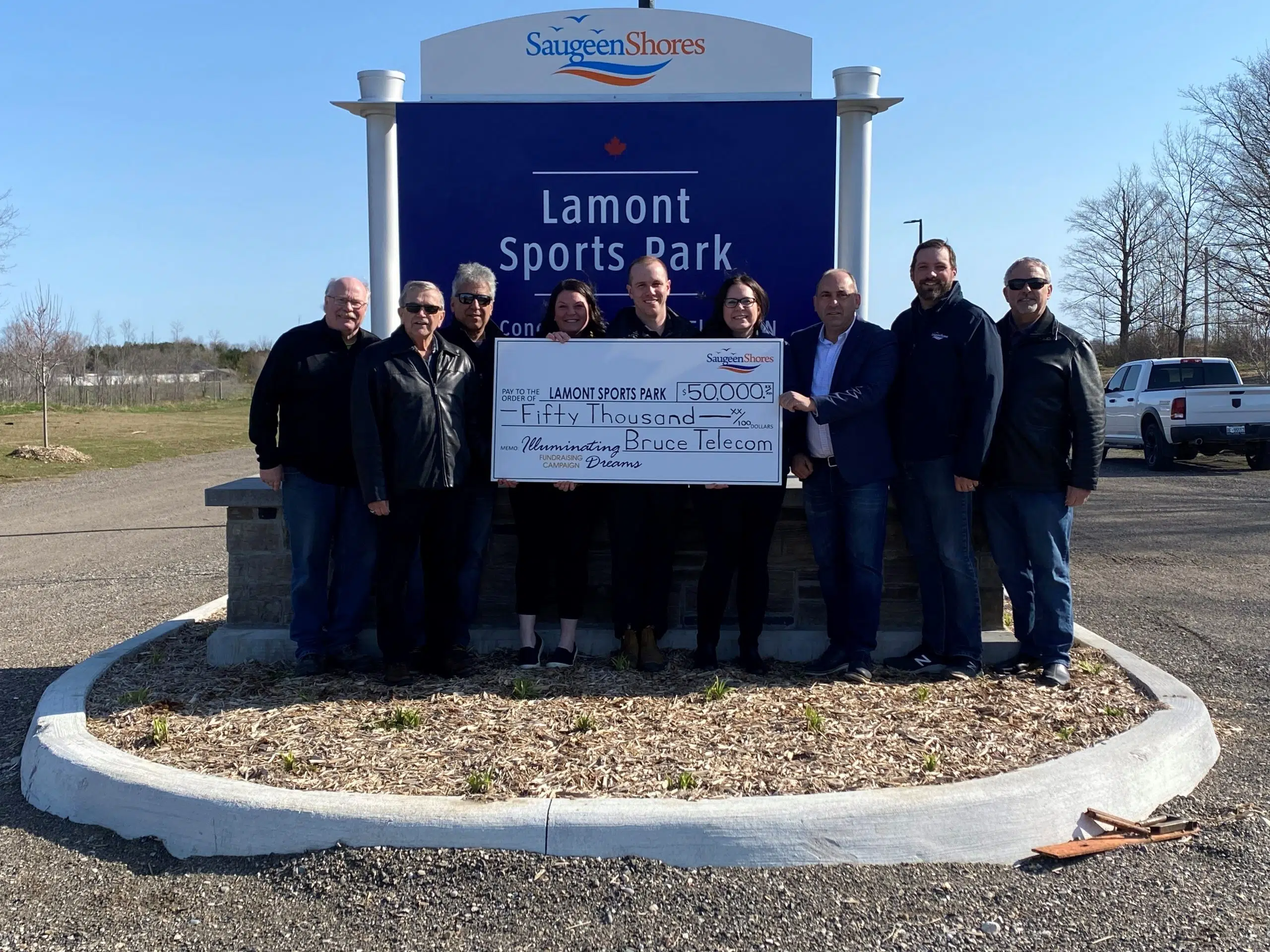 Bruce Telecom Donates $50,000 To Lamont Sports Park In Port Elgin