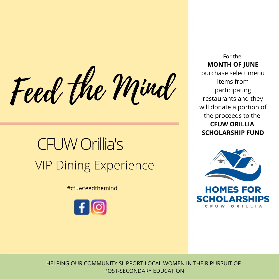 New VIP Dining Experience To Support CFUW Orillia
