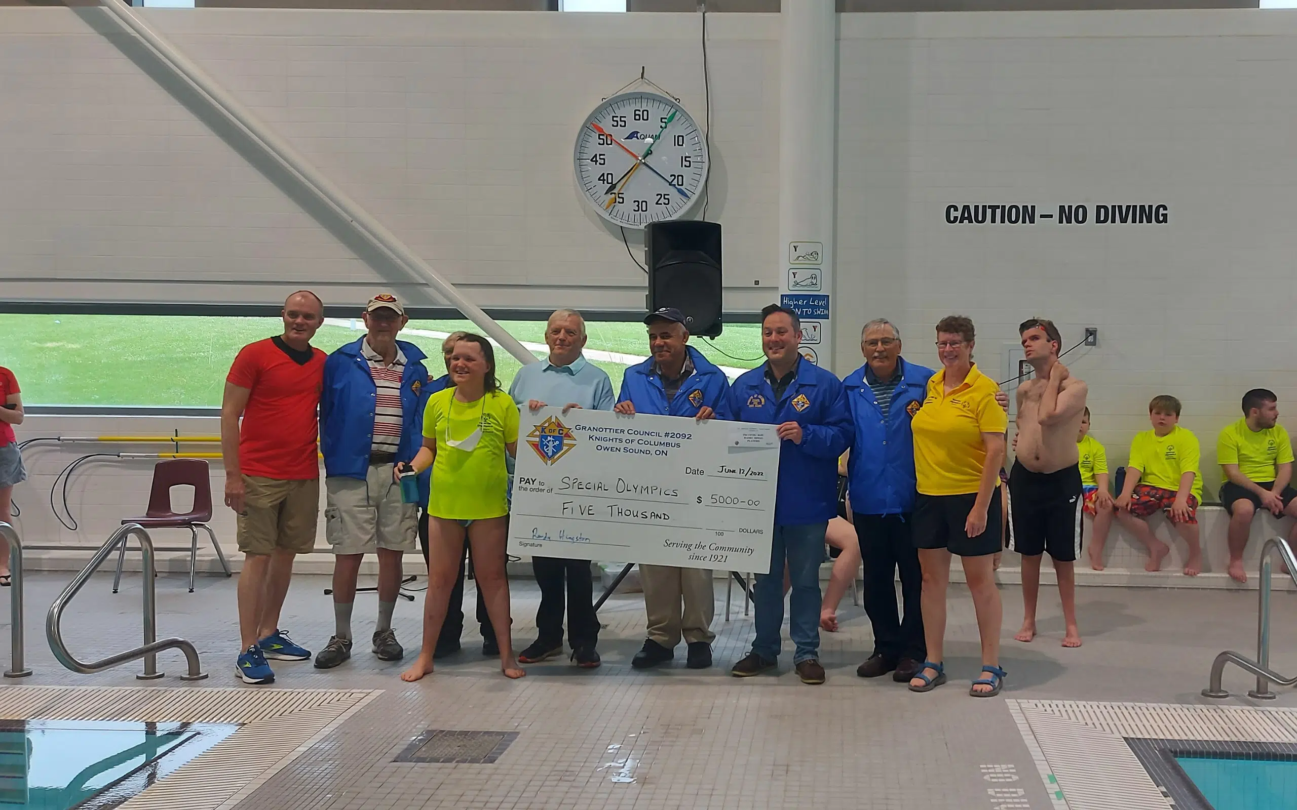 Knights Of Columbus Contributes $5K To Special Olympics Owen Sound