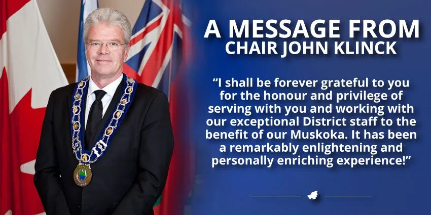 District of Muskoka Chair Set To Retire
