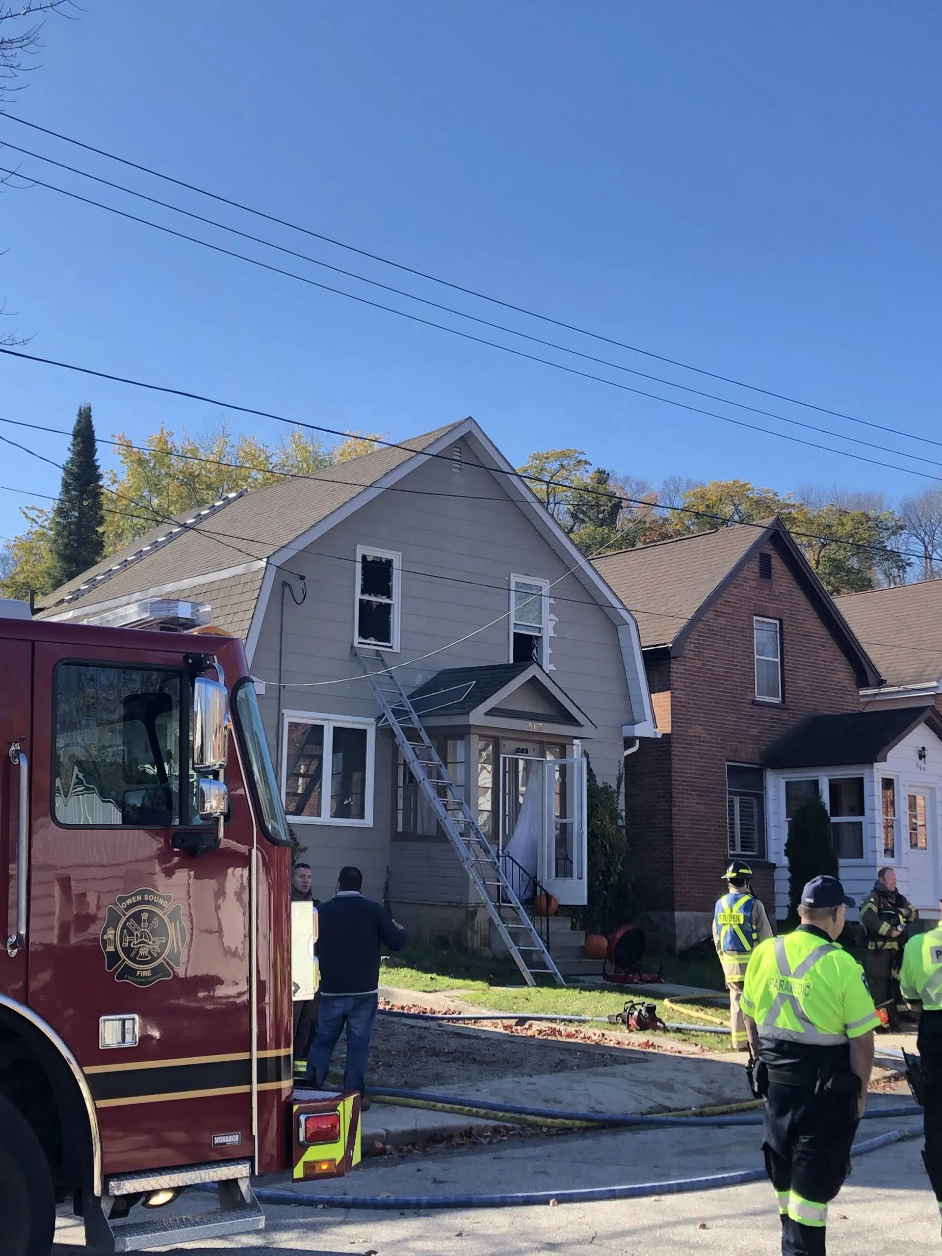 Owen Sound Firefighters Respond To Blaze In City's West End