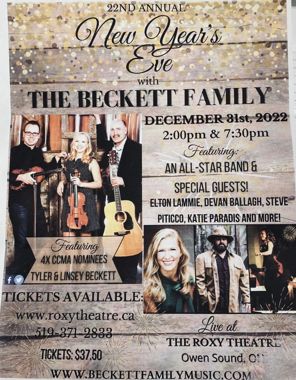 22nd Annual New Year's Eve with The Beckett Family. Linsey Beckett with The Great Paul Hill