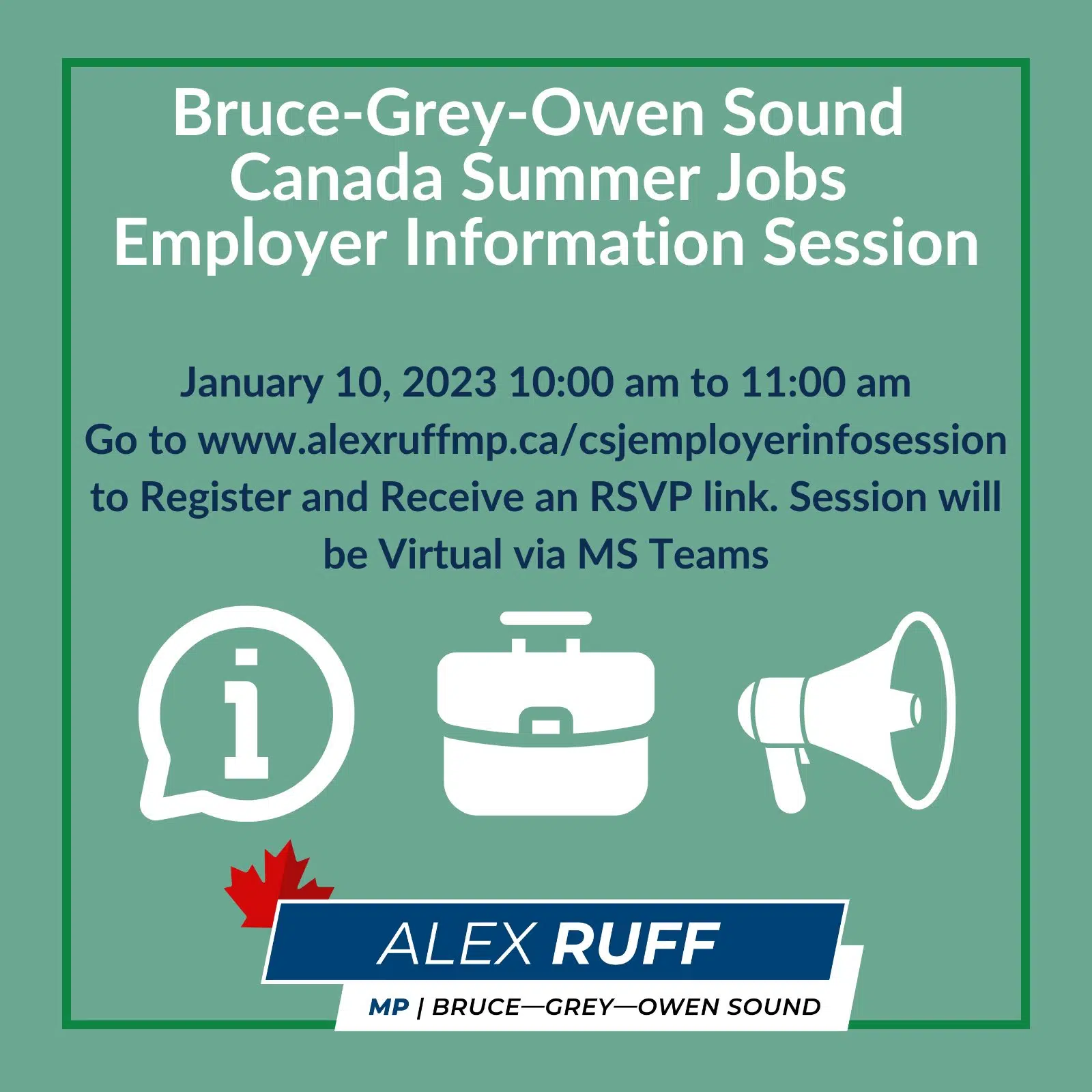 MP Ruff To Host Info Session On Canada Summer Jobs Applications Ahead