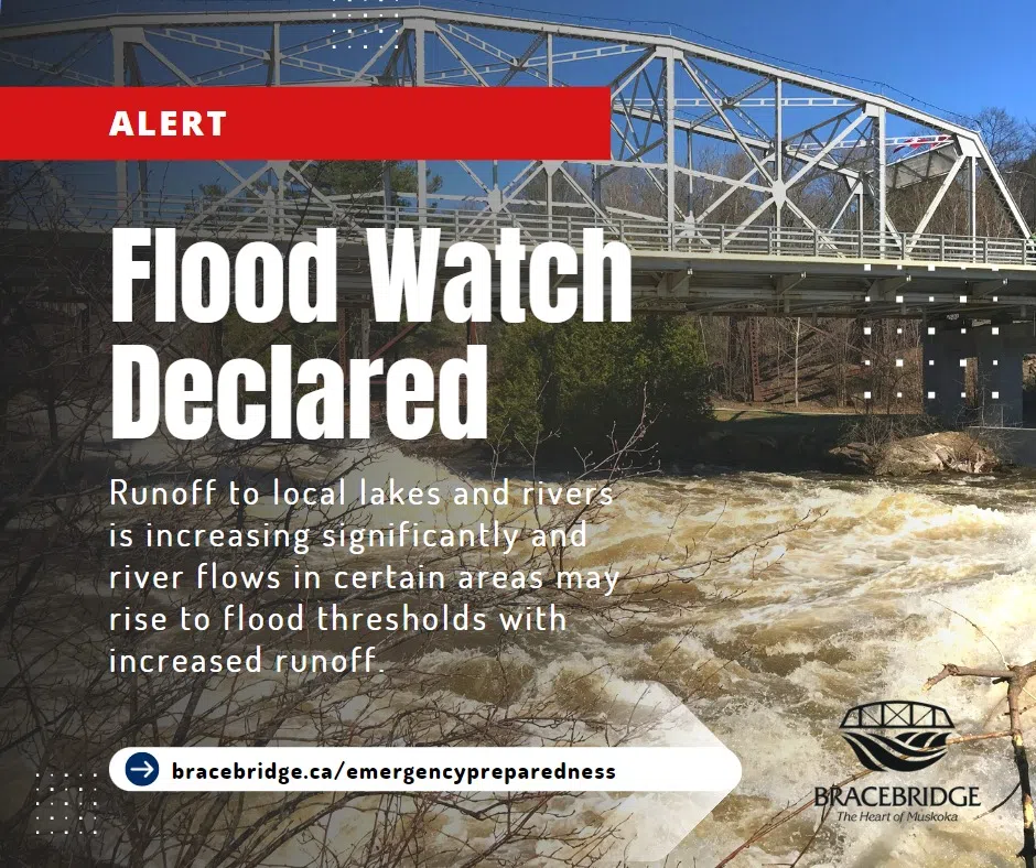 Flood watch declared for Bracebridge