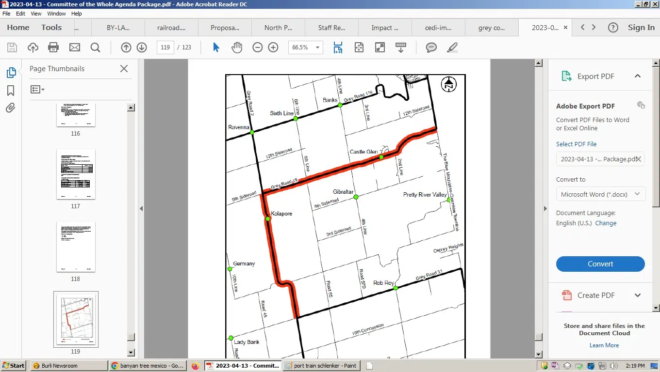 Road Work Planned On Grey Roads 2, 19 and 7