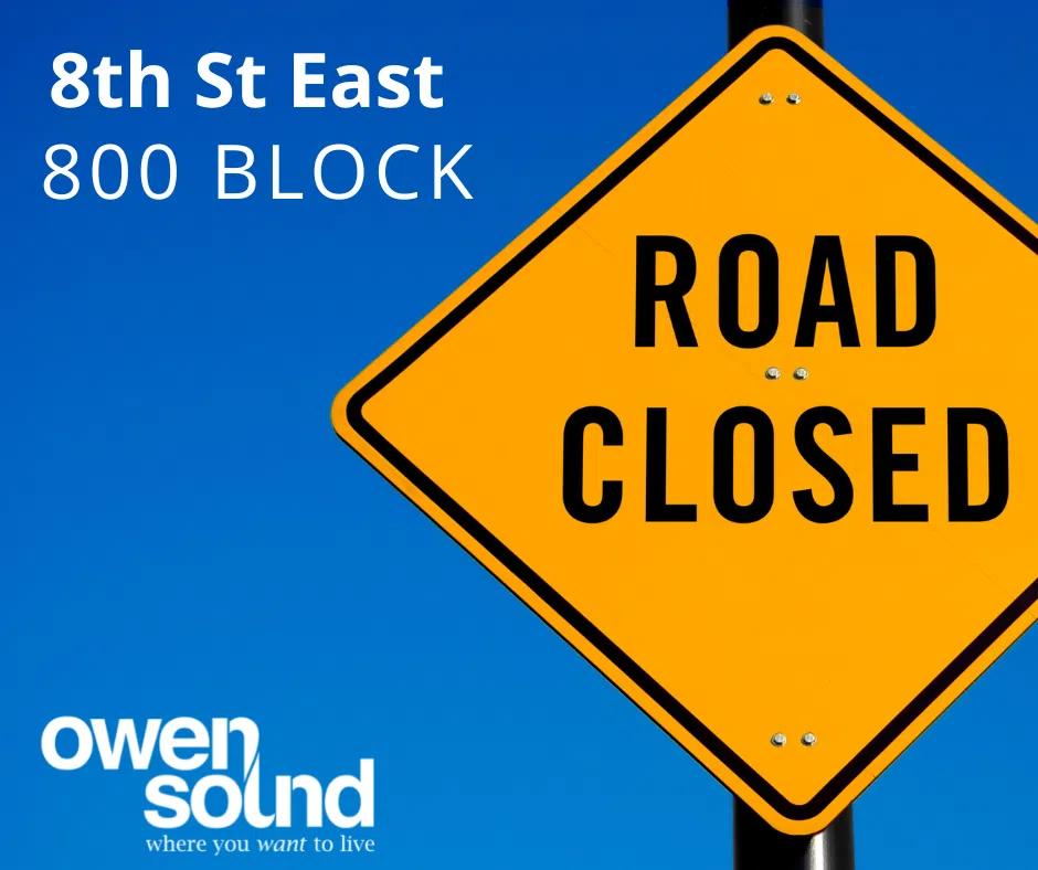 City Of Owen Sound Temporarily Closing 800 Block Of 8th Street East For Paving