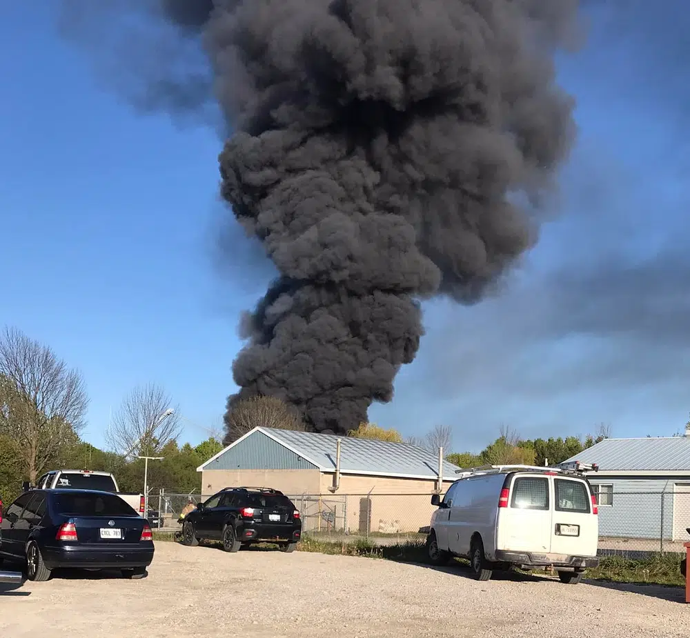 Update: Major Fire At Johnny B's Automotive In Meaford