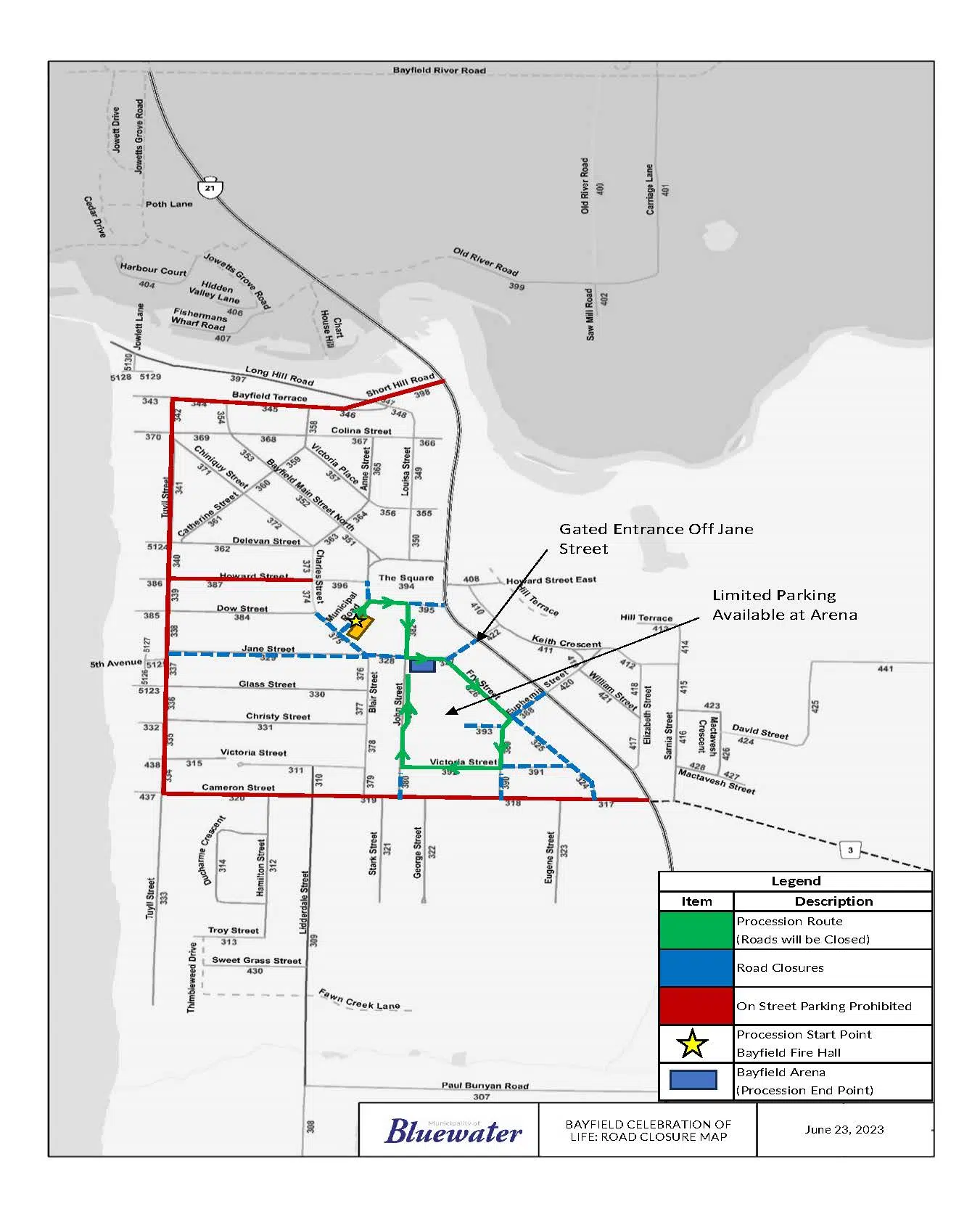 Bayfield To Close Several Roads Friday For Celebration Of Life