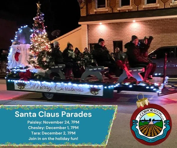 Santa Claus Parades In Arran-Elderslie Start Friday