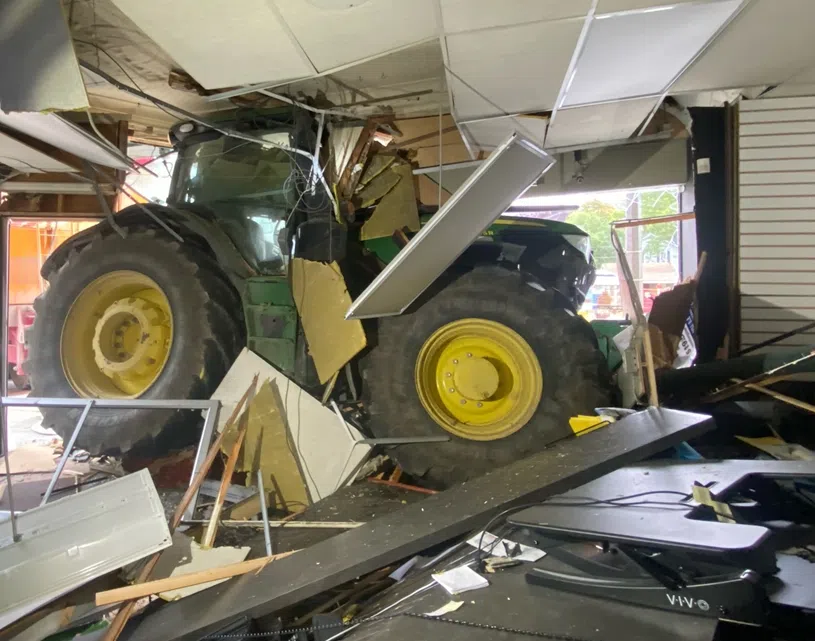 Tractor Lodged In Seaforth Building To Be Removed Friday