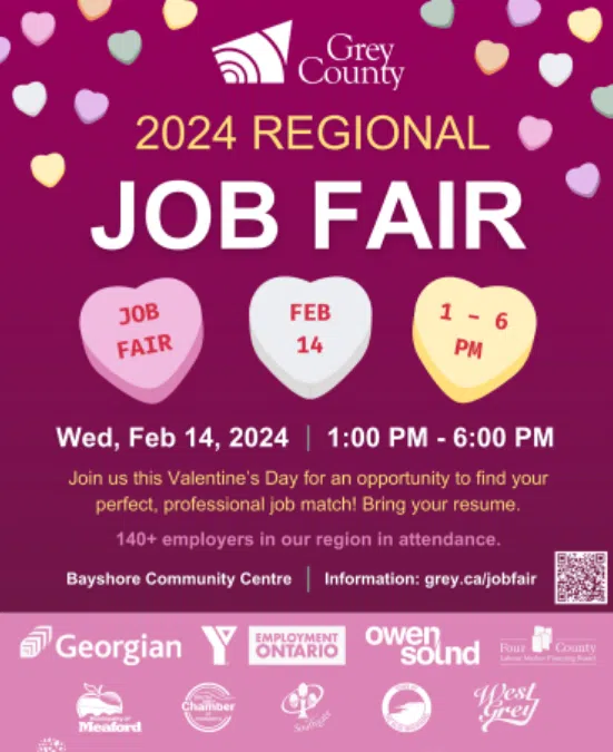 Grey County To Host Job Fair This Valentine’s Day Bayshore Broadcasting News Centre