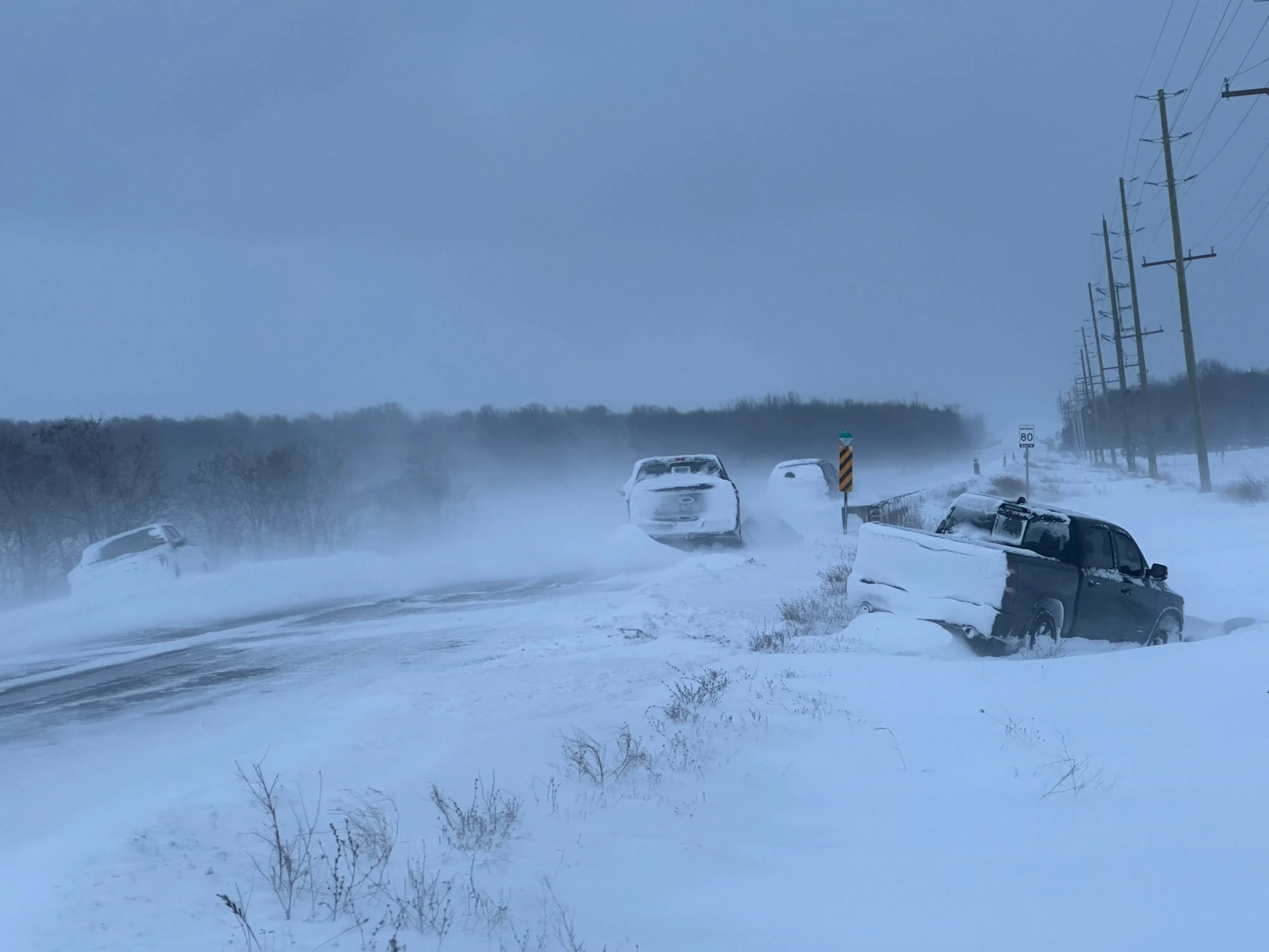 South Bruce OPP Say Collision With Road Barricade Shows How Bad Winter Storm Was