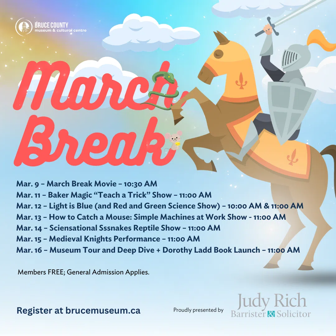 Bruce County Museum To Host Activities Over March Break