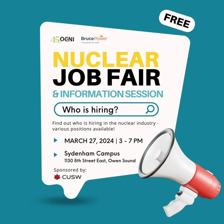 Nuclear Job Fair In Owen Sound Wednesday