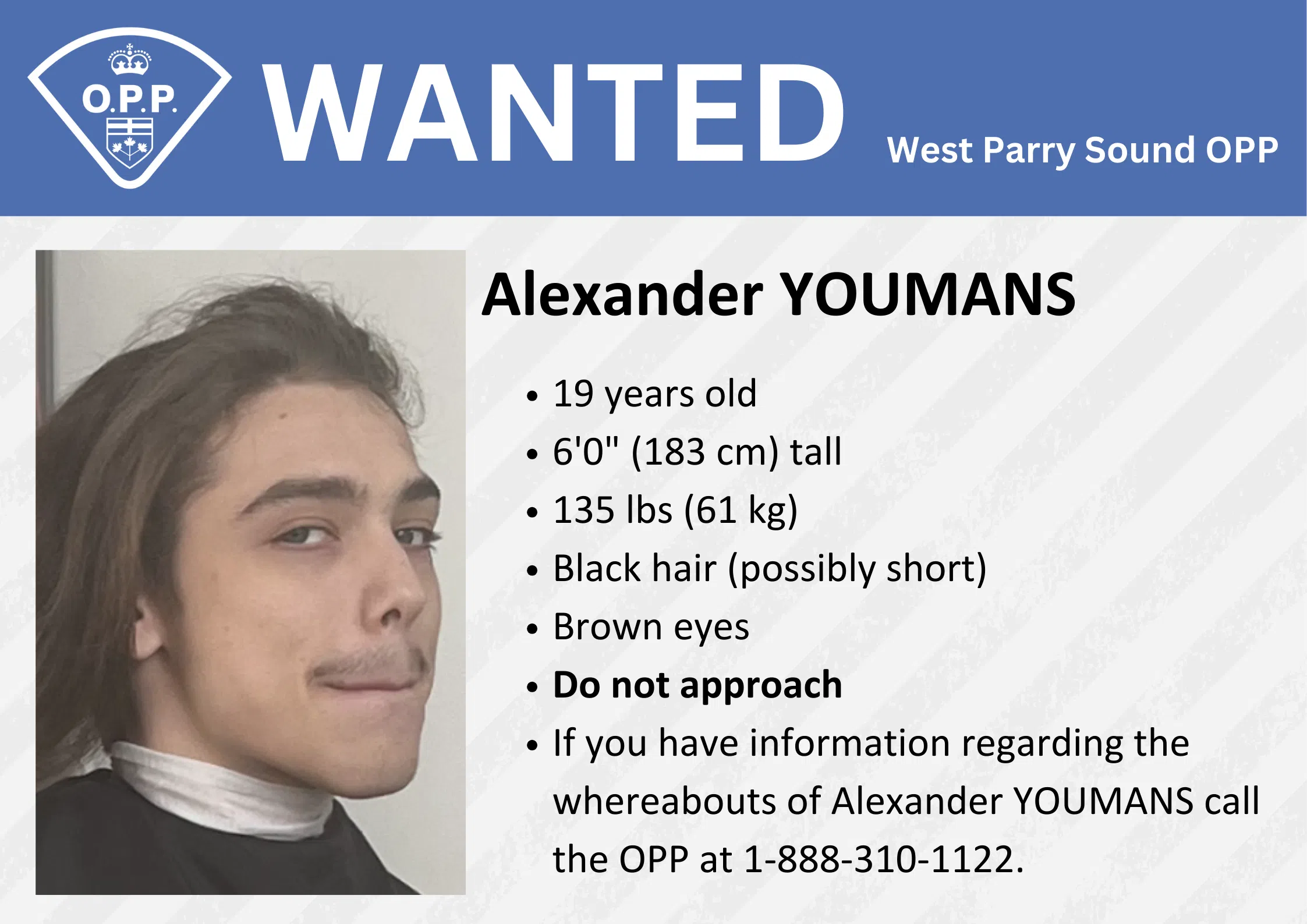 Arrest Warrant Issued In Connection with Shooting Incident in Parry Sound