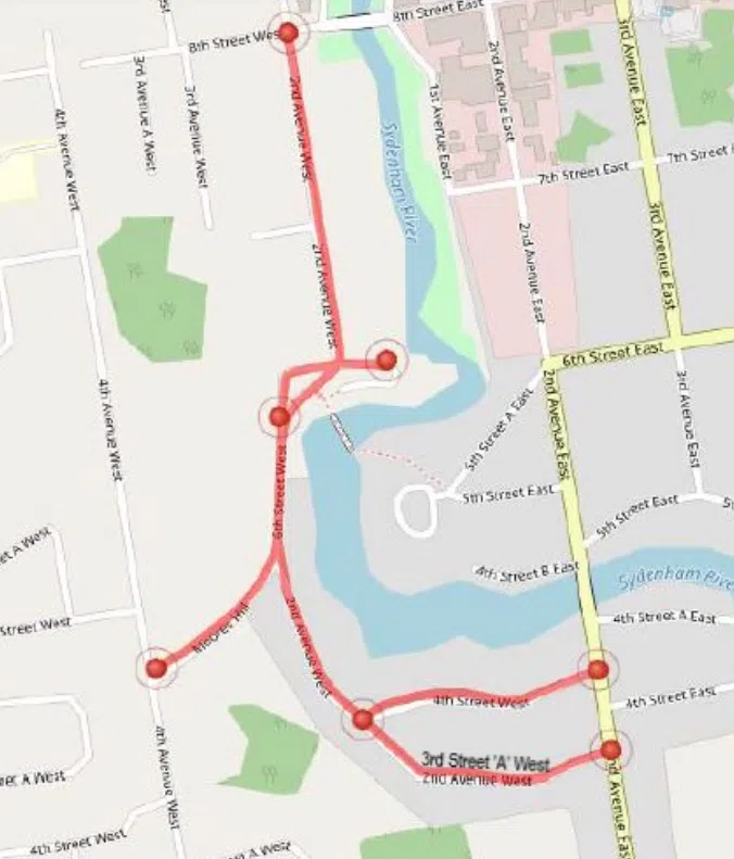 Road Closures In Owen Sound Monday For Hydro Work