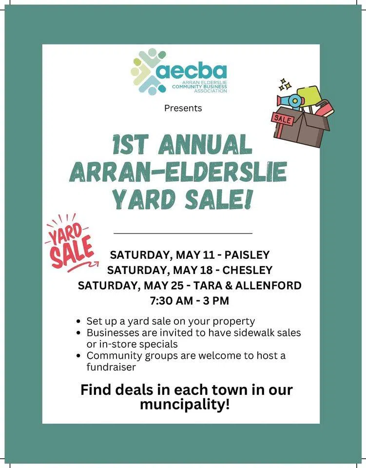 First Annual Arran-Elderslie Community Yard Sale
