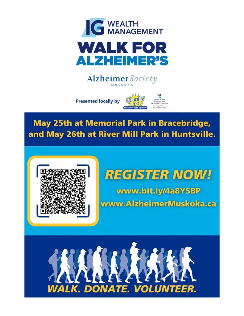 IG Wealth Management to host the Annual Walk for Alzheimer's in both Bracebridge and Huntsville this year