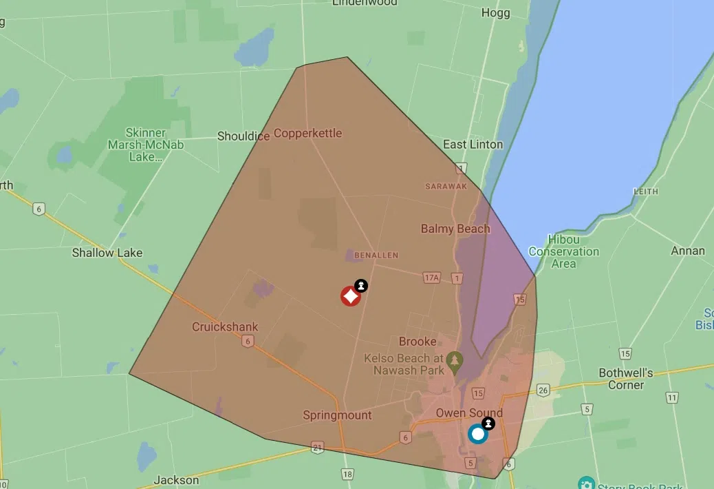 Power Outages In Owen Sound This Afternoon