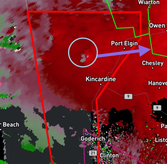 Potential Waterspout Reported Around Port Elgin