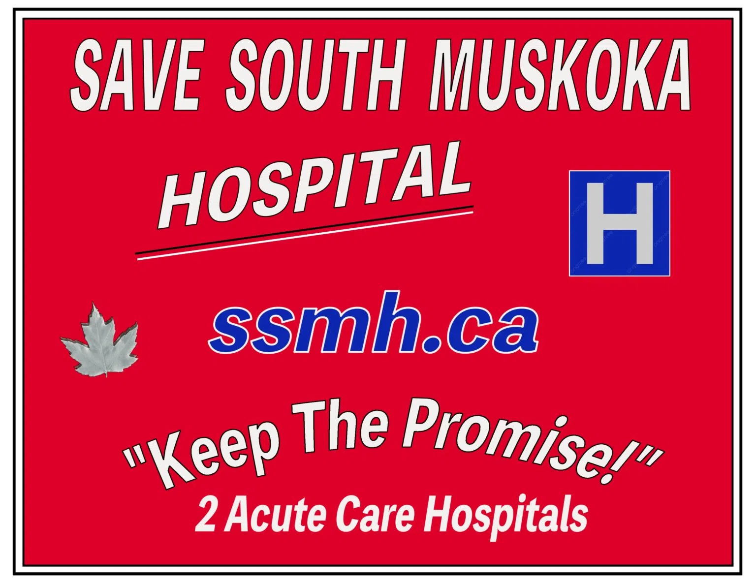 Save South Muskoka Hospital Committee Holding Rally in Bracebridge's Memorial Park June 23rd