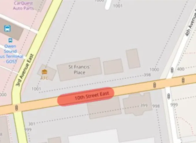 10th Street East Lane Reductions Wednesday & Thursday