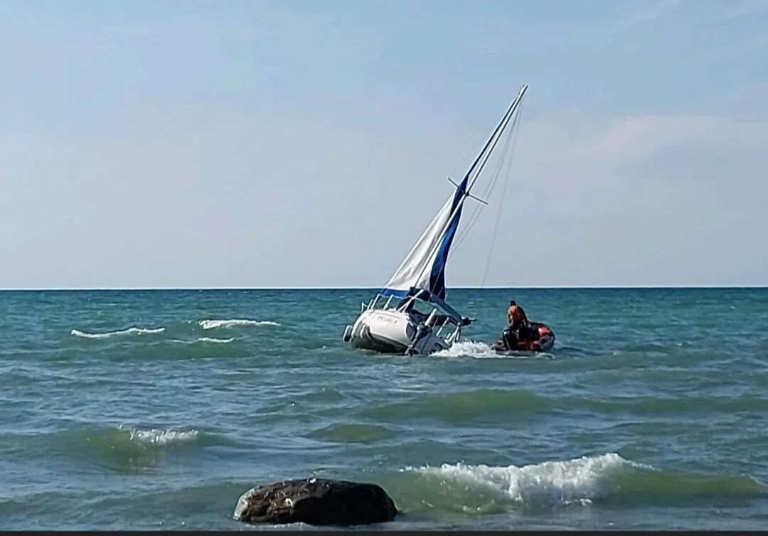 OPP & Firefighters Respond To Sailboat Distress Call In Port Elgin