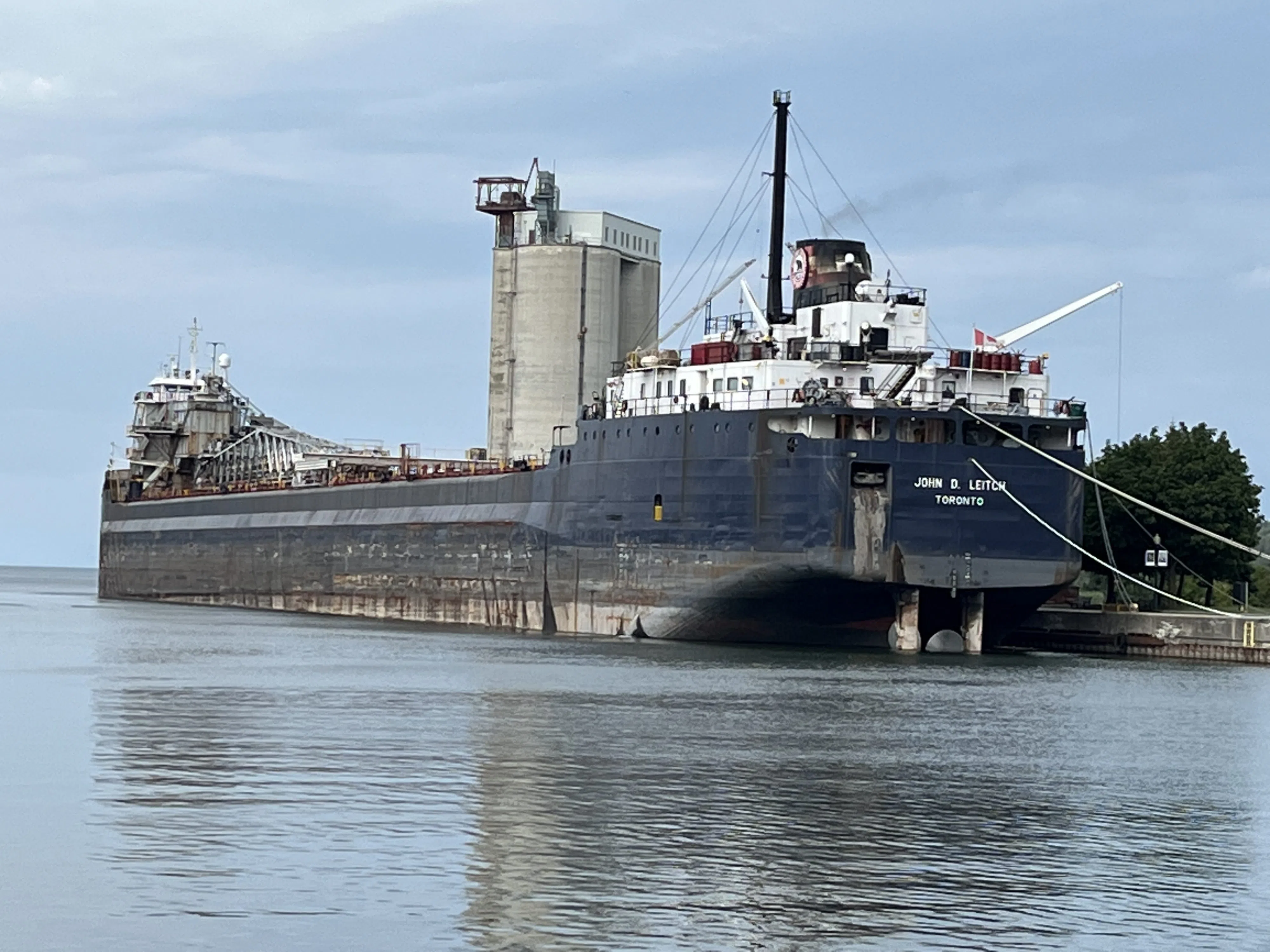 Ship Docked In Owen Sound Prepares To Depart