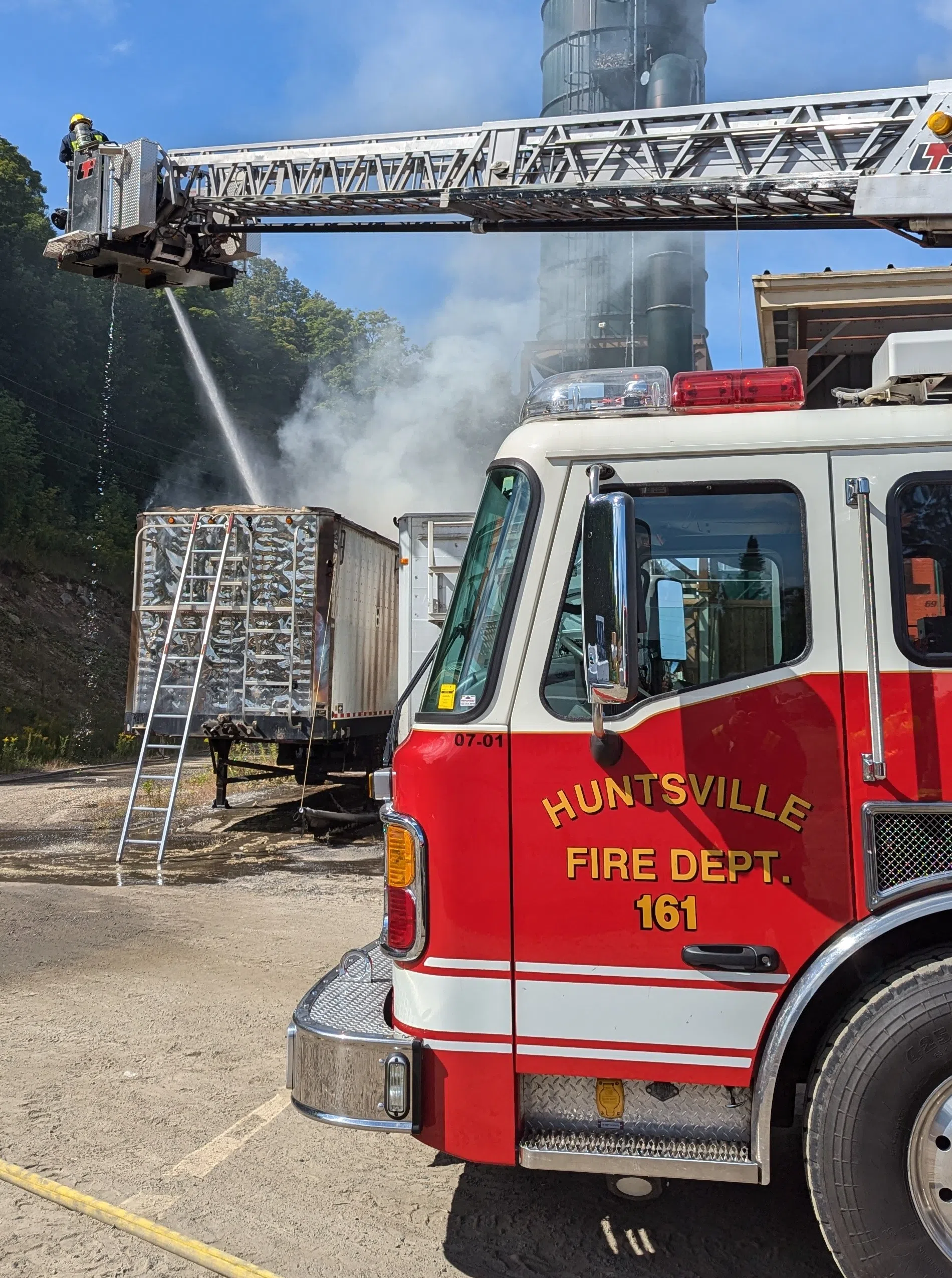 Tractor Trailer Fire on Marsh Road West