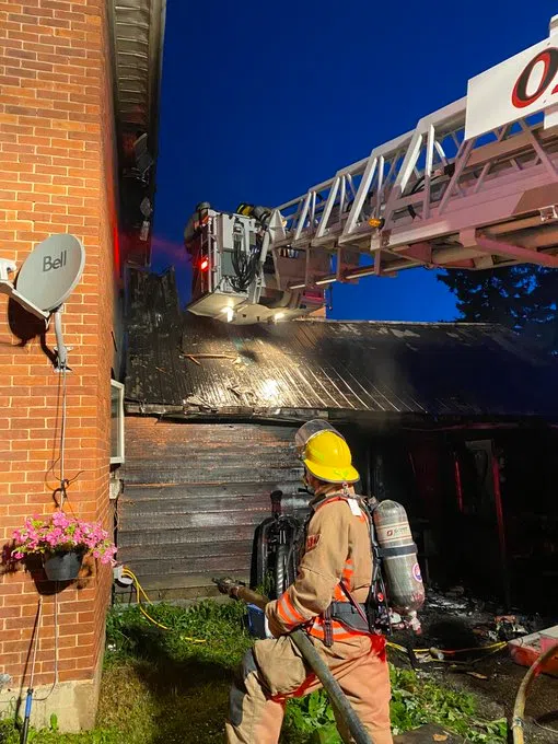 Garage Fire in Orillia