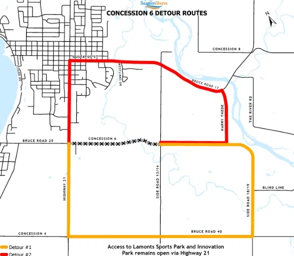 Concession 8 Closed In Saugeen Shores For Bridge Work