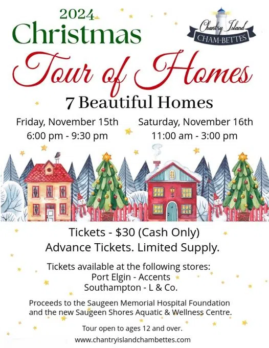 Holiday Tour Of Homes In Saugeen Shores This Weekend