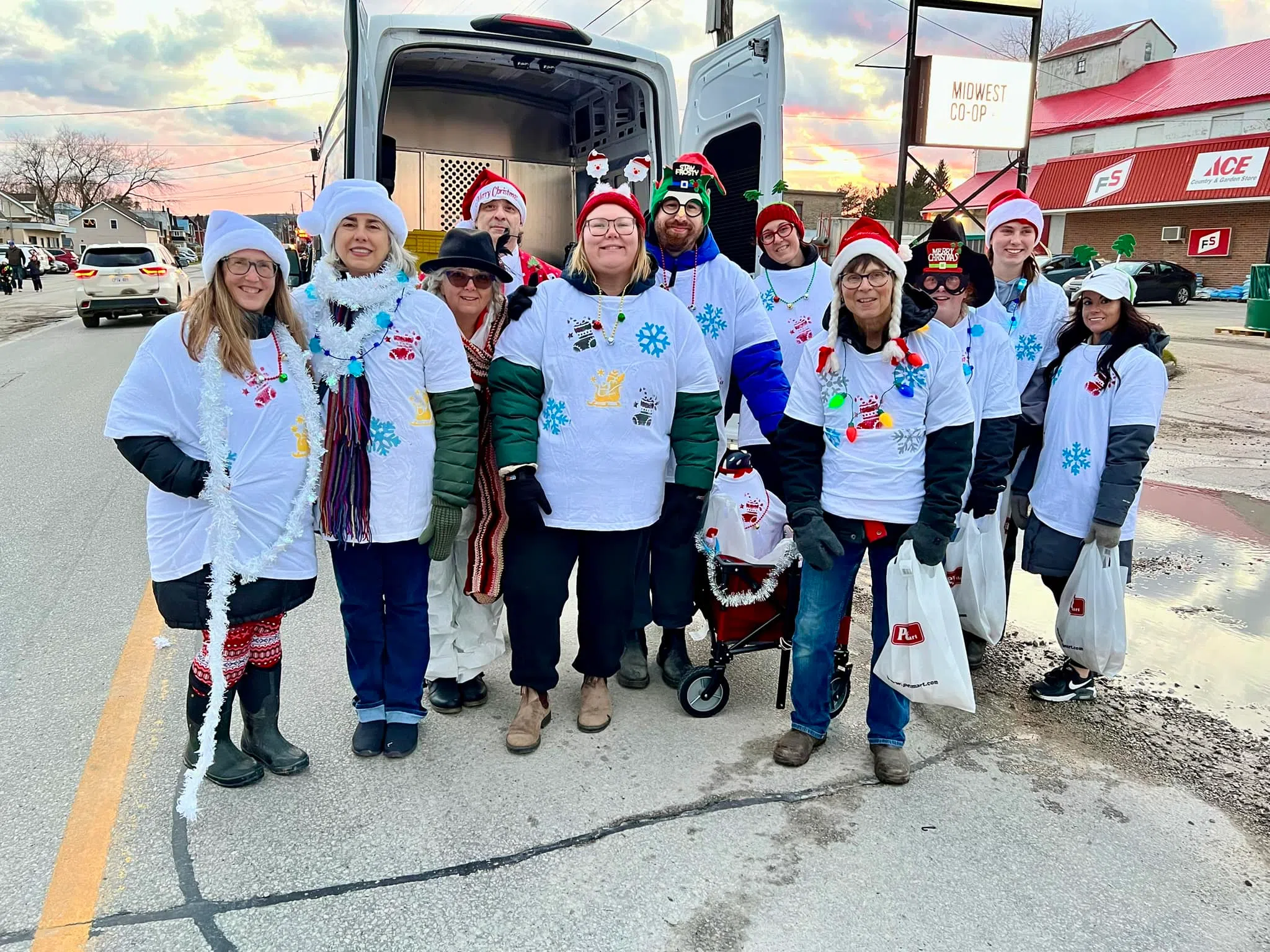 United Way Collecting Socks During Santa Claus Parades