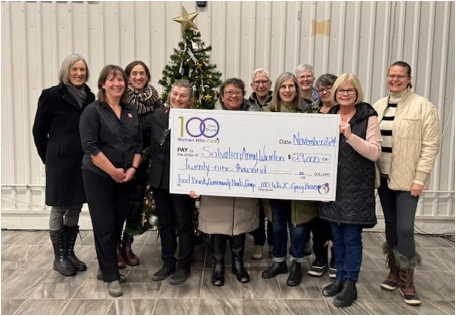 100 Women Grey Bruce Donate $29,000 To Wiarton Salvation Army