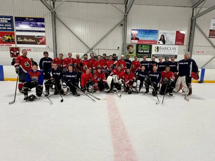 OPP Vs Firefighters In Charity Hockey Game In Wiarton