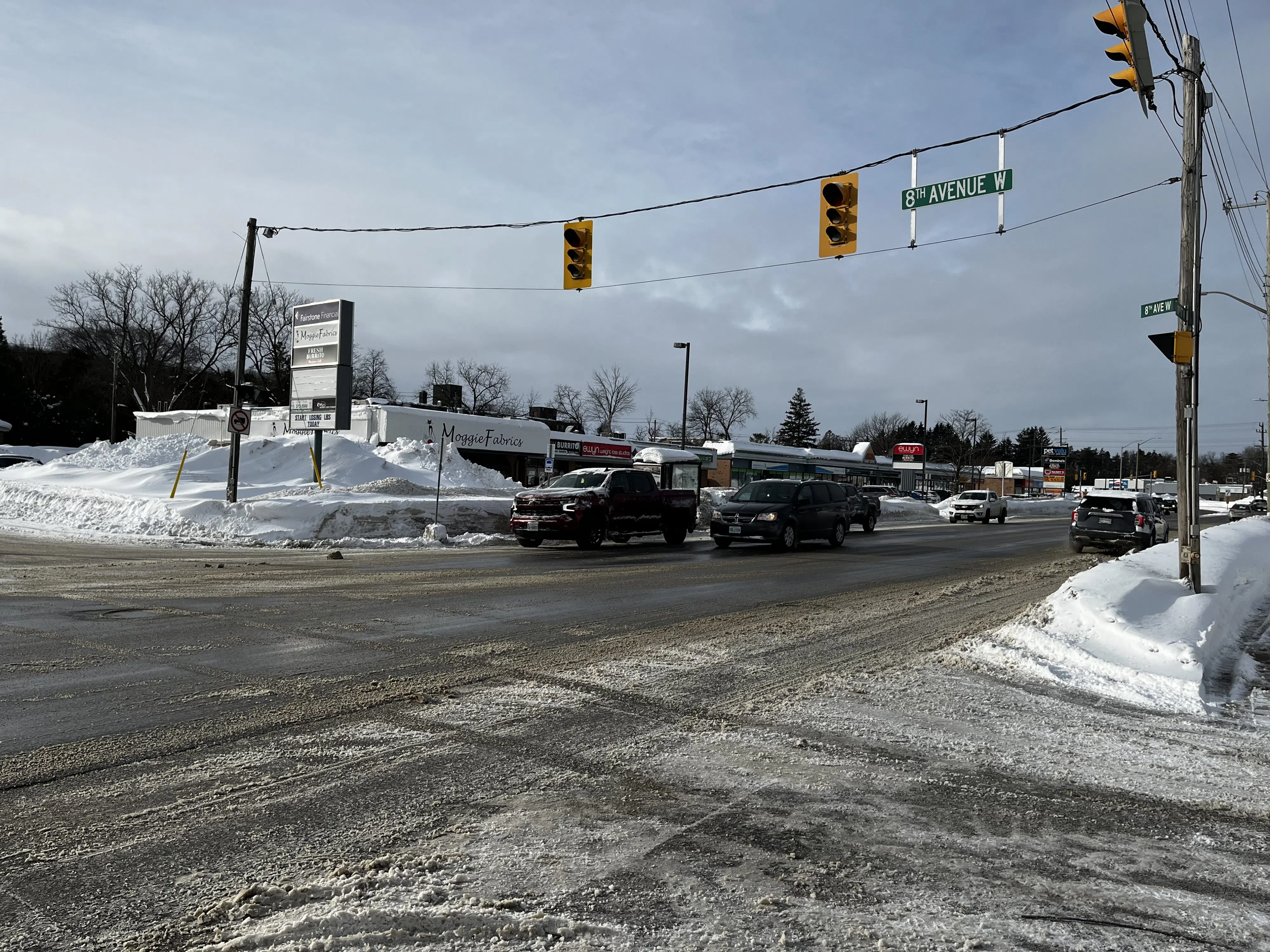 Set Of Owen Sound Traffic Lights Offline Following Collision