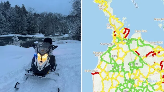 OPP Will Be Looking For Snowmobile Permits, Insurance On Grey Bruce Trails