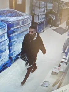 suspect on store camera