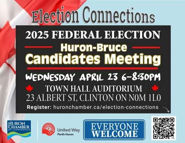 Huron-Bruce Federal Election Candidates To Speak With Voters In Clinton April 23rd