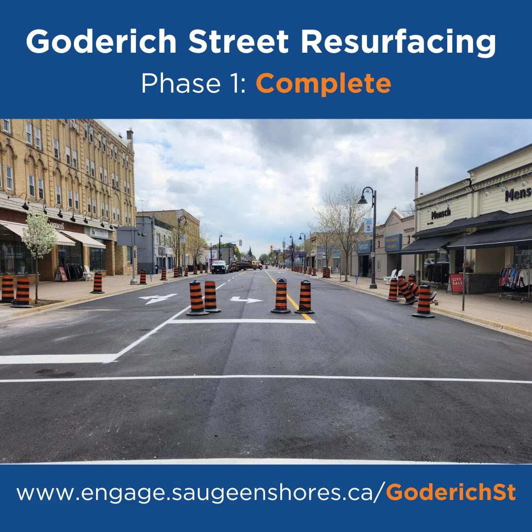 Phase One Of Goderich Street Work Wraps Up In Port Elgin
